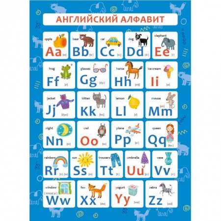 Изучение языков, книга Обучающий плакат 'Английский алфавит' (57814001) купить по скидке