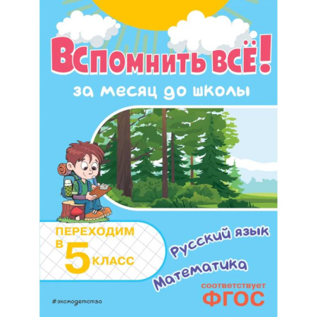 Математика. Алгебра. Геометрия, книга Вспомнить всё! За месяц до школы. Переходим в 5 класс. Математика и русский язык купить по скидке