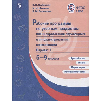 Рабочие программы по учебным предметам. ФГОС образования обучающихся с интеллект.нарушениями. 5-9 кл