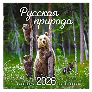Русская природа. Календарь настенный на 16 месяцев на 2026 год