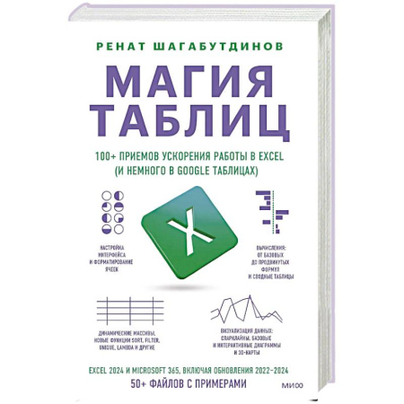 MS Excel, книга Магия таблиц. 100+ приемов ускорения работы в Excel (и немного в Google Таблицах) купить по скидке
