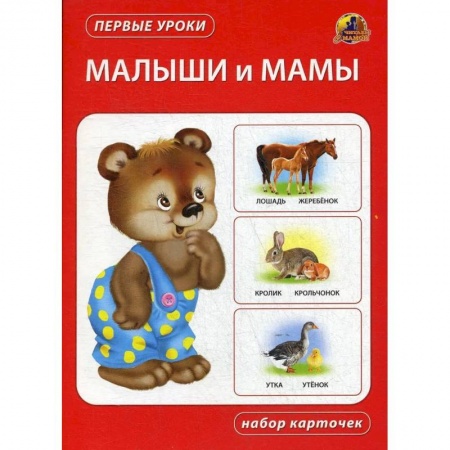 Животный и растительный мир, книга Малыши и мамы. Набор карточек купить по скидке